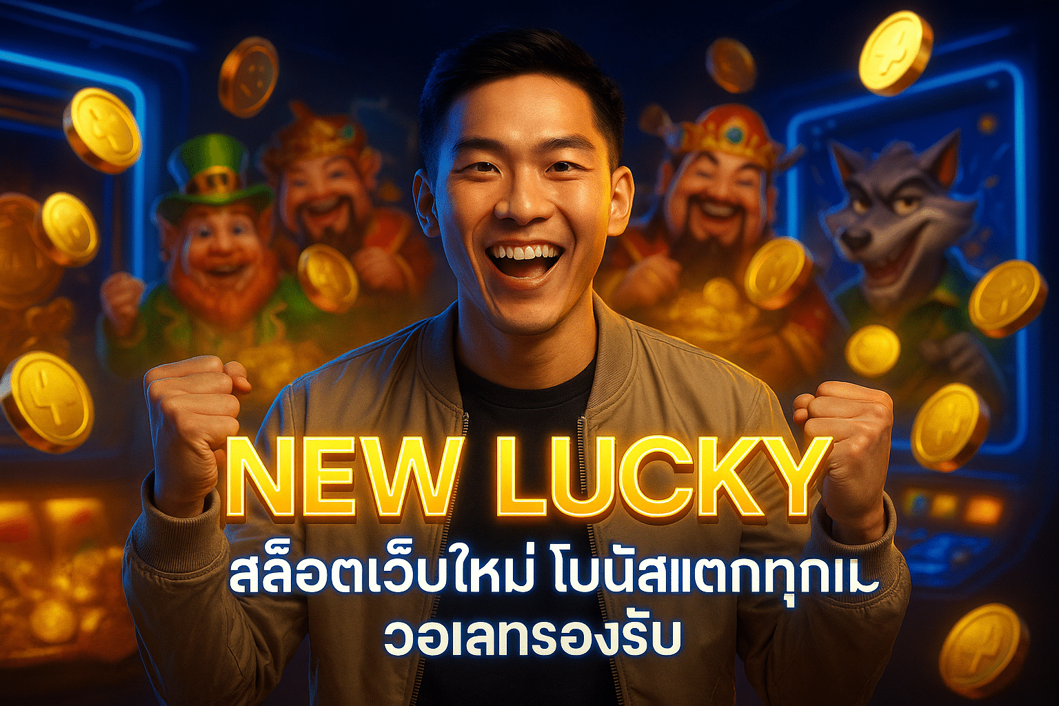 NEW LUCKY สล็อตเว็บใหม่ โบนัสแตกทุกเกม วอเลทรองรับ